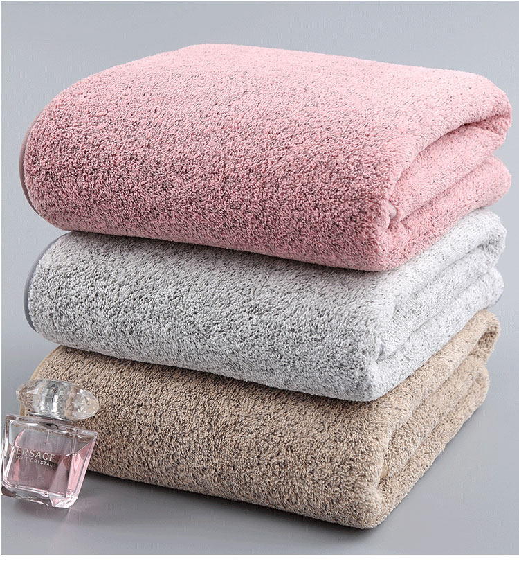 Soft Absorbent Microfiber Towel Charcoal Coral Velvet Bath Towel T-05