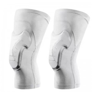 Pro Custom Logo Basketball Silicone Eva Honeycomb Long Knee Pads Anti-Collision Knee Fabric Shin Pads KP-09