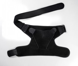 Single Shoulder Brace Adjustable Breathable Sports Strap Protective Shoulder Strap Left and Right Men and Women Universal Black Bandage SB-09