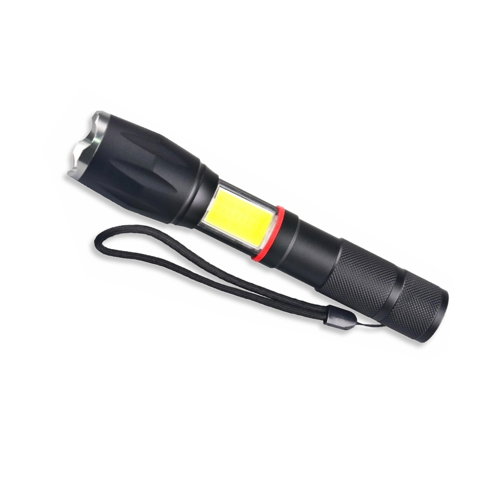 18650 Rechargeable Battery Strong Light COB Working LED Flashlight With COB Side Light Tactical Led COB Flashlight