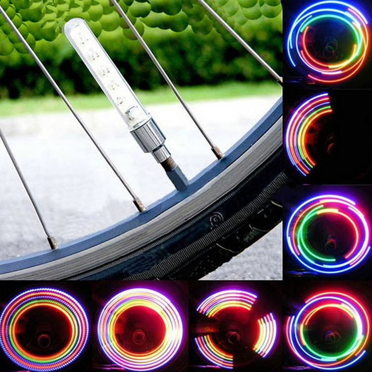 Aukelly LED Wheel Led Tyre Bicycle Light Bike Spoke led light tire valve cap B27