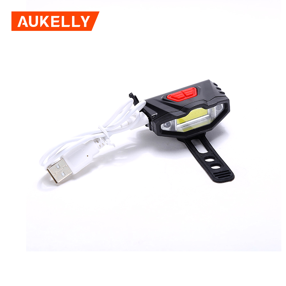 Bike Head Light Waterproof USB Rechargeable Safety Warning  Bicycle Front Lamp B115