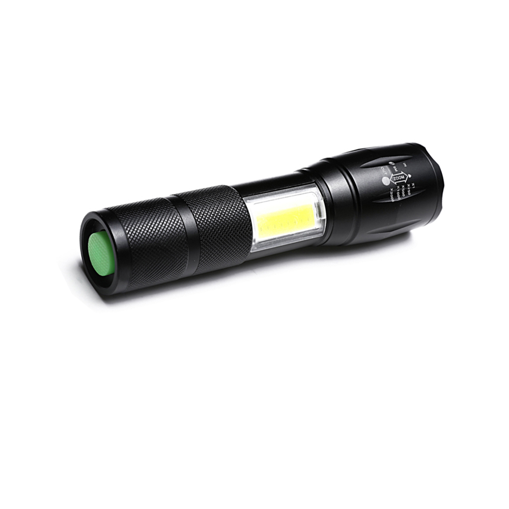 1000Lumen Zoomable Taschenlampe Aluminum LED COB Torch 10w waterproof el feneri rechargeable flashlight Mini railway flashlight