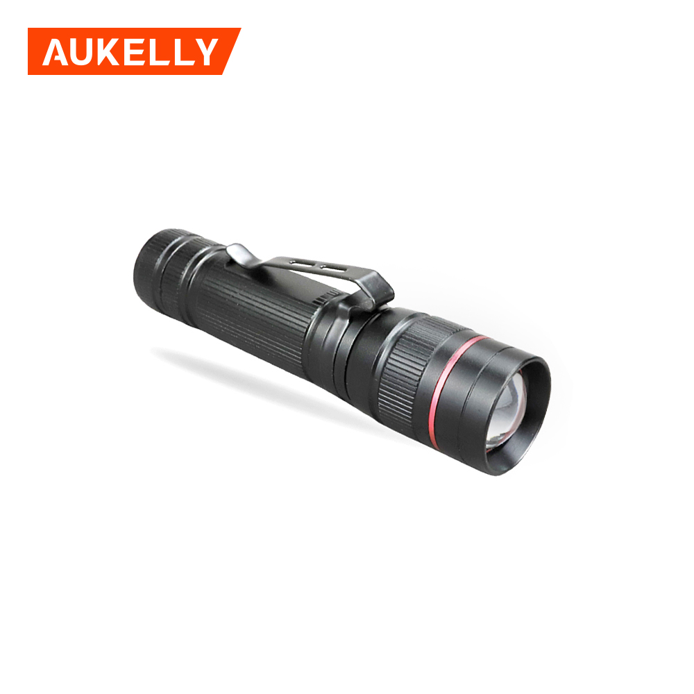 Aukelly Factory direct sell T6 focusing light rechargeable flashlight long shot small 2km distance flashlight 2km torch light