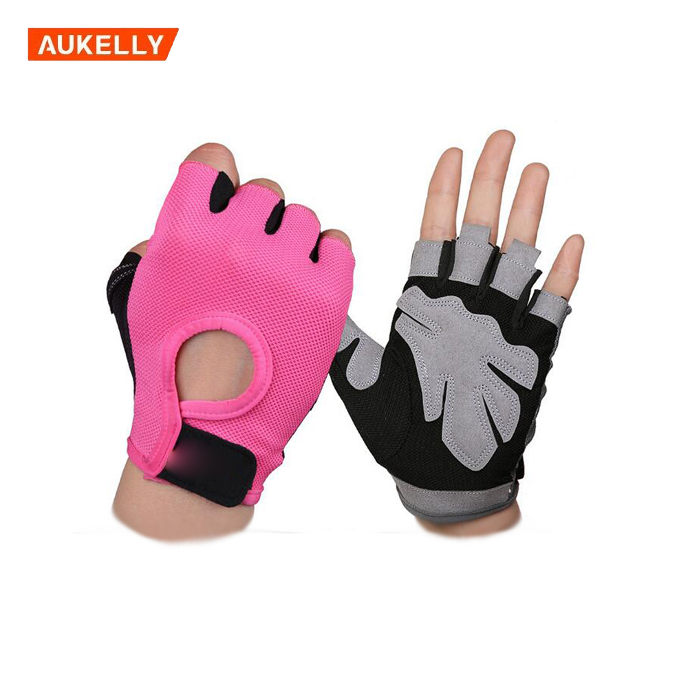 Men Women Sports Riding Gloves Sweat Absorption Breathable Half Finger Gloves Exercise Training Wrist  Weightlifting  Gloves B-G44