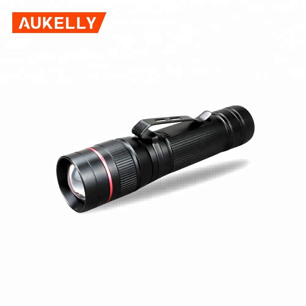 Aukelly New Product 5W T6 LED Aluminum 18650 Battery geepas rechargeable led flashlight