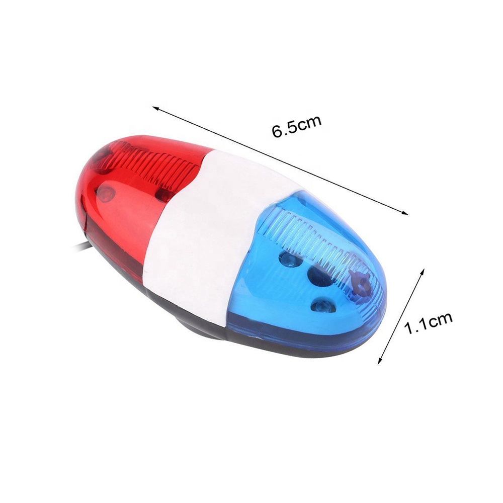 Ultra Bright ABS Bicycle Front Rear lamp 120db speaker Horn cycling 6 LED Waterproof 4 Sounds Safety warning bike tail light B42