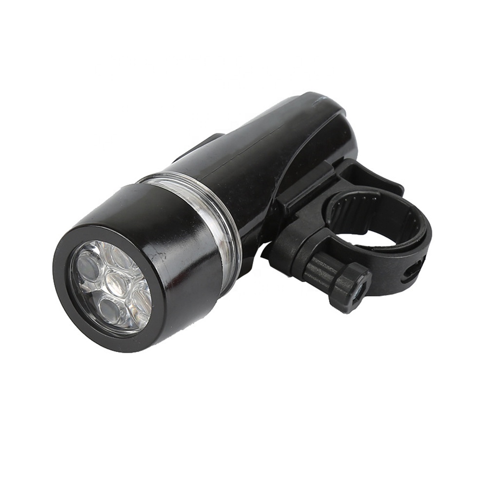Bicycle Accessories 5 LED Power Beam Black Front Light Head Light Torch Battery Waterproof Cycling Bicycle Led Tail Safety Light B5