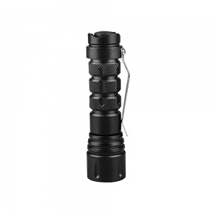 អាលុយមីញ៉ូ ថ្មពិល 14500 ពង្រីកផ្តោតអារម្មណ៍ ចង្កៀងដៃ led តូច ពិលពិល ដែលអាចបញ្ចូលថ្មបាន ពន្លឺពិល ជាមួយនឹងឈុត Mini-Taschenlampe H4