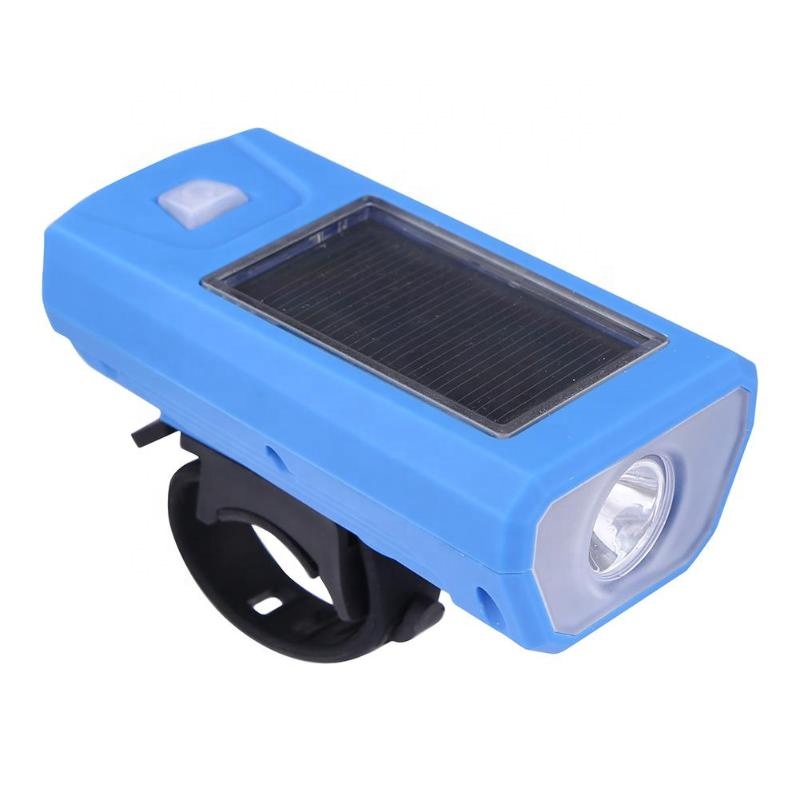 Solar Power Bell Bike Lights Fietsbel Klinkt Veiligheid Waterdichte Fietsen Alarm Hoorns USB Charging Bicycle light with Speaker B154
