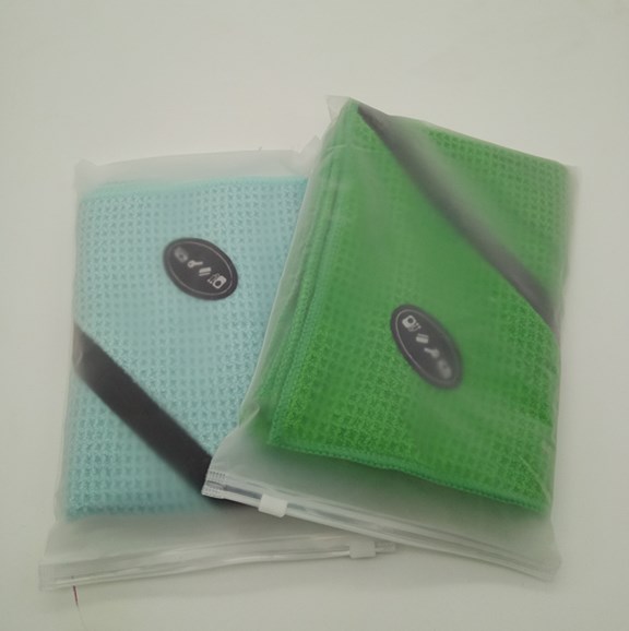 Outdoor Travel Sports Microfiber Weave Waffle Towel Uban sa Zip Pocket CT-20