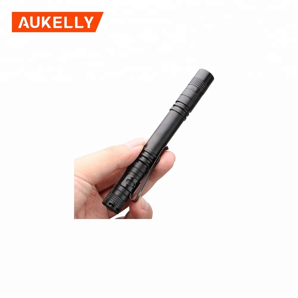 Mini Portable Pen Flashlight XPE-R3 Flash Light Single Mode Pocket Flashlight Torch For Outdoor Camping Powered By 2*AAA