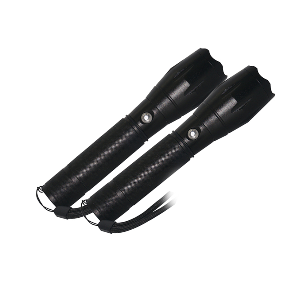 Aluminum Alloy Adjustable Focus Zoomable Torch Portable Waterproof Lamp USB Rechargeable LED Flashlight