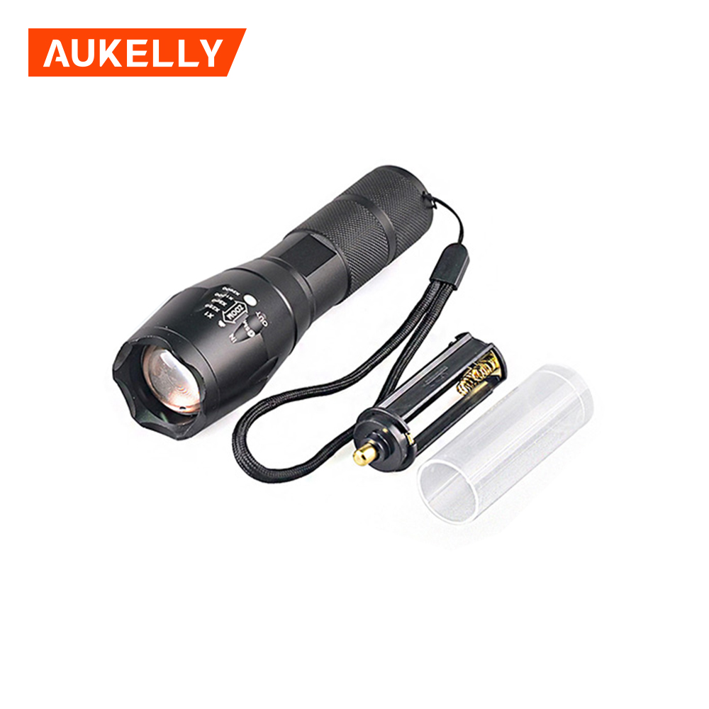 Aukelly Powerflight Tactical Torch Flash Light Linterna LED Zoomable For Hunting flashlight usb