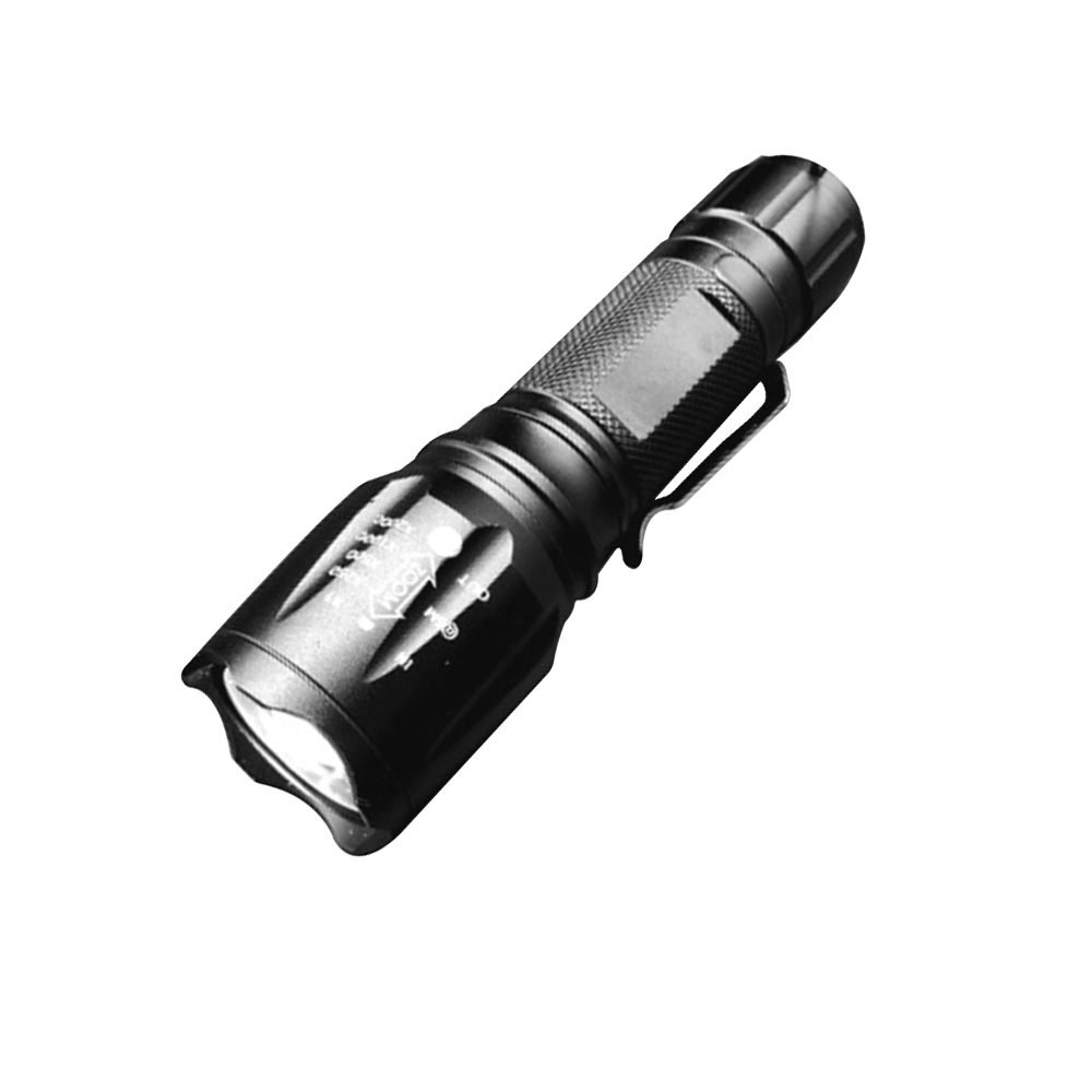 Aluminium Alloy 1000lm Adjustable Focus Torch 18650 Rechargeable Emergency LED Linterna 5 Modes Strong Flashlight with clip