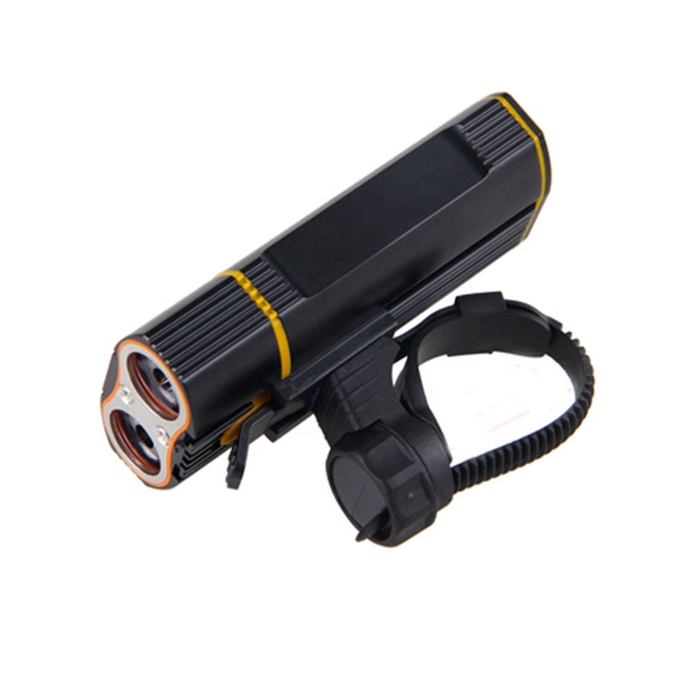 Super svetla 2LED kolesarska utripajoča žarometa 1000 LM USB polnjenje za nočno vožnjo svetilka na krmilu Vodoodporna sprednja luč za kolo B127