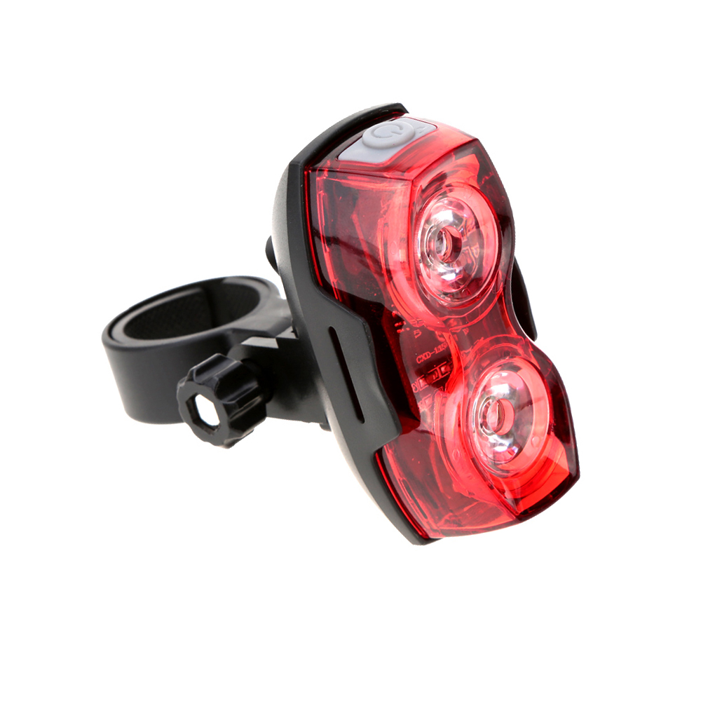 MTB Cykeltillbehör Cykelnatt Super Bright Red 2 LED Cykelbakljus nödvattentät Säkerhetsvarning Cykelbakljus B46