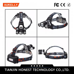 Camping Waterproof Running XML T6 Tactical Hunting 18650 Rechargeable High Power miner cave headlamp HL13