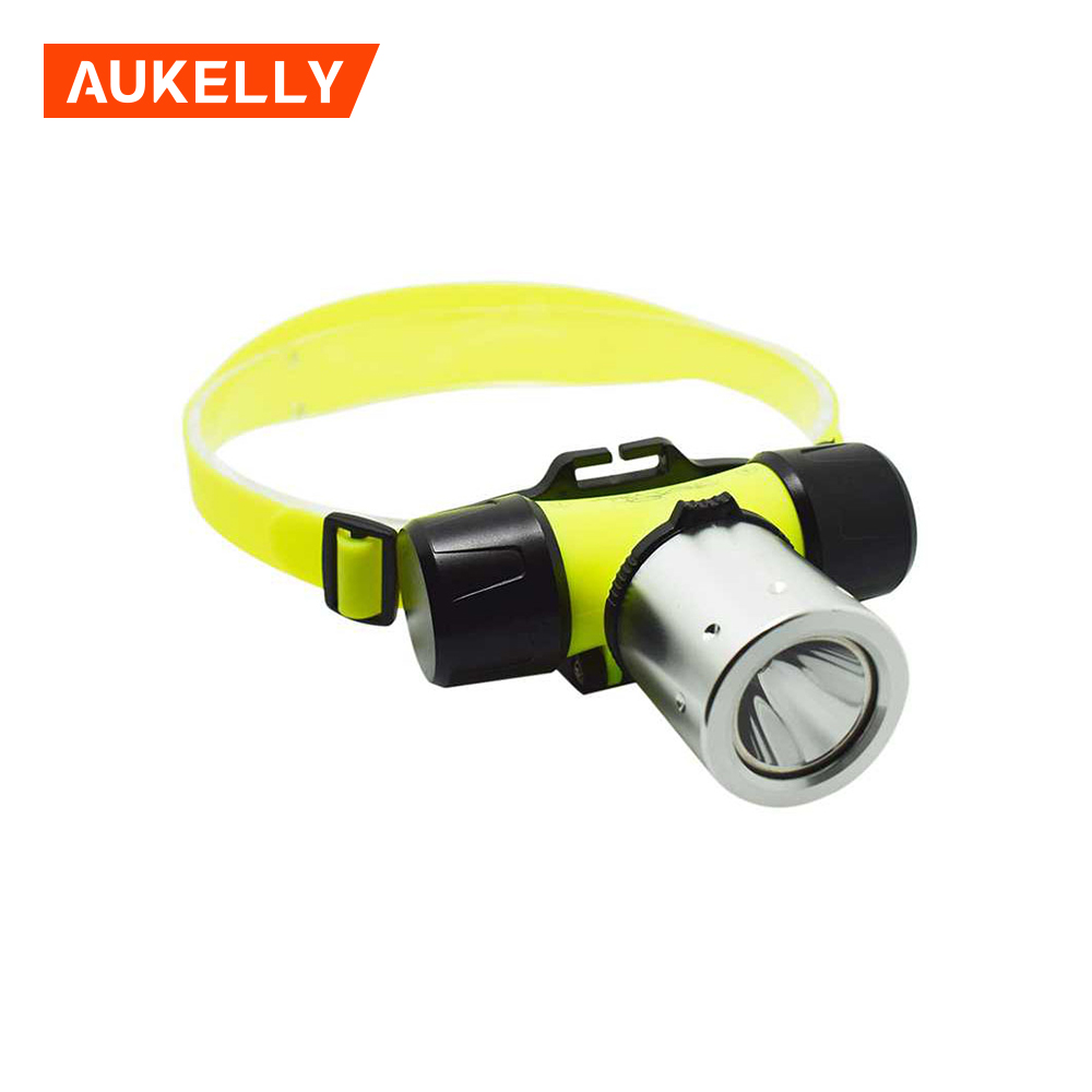 Aukelly Factory සෘජුවම දඩයම් කරන කිමිදුම් ප්‍රධාන ලාම්පුව වඩාත් ලාභම කිමිදුම් හෙඩ් ලයිට් t6 10w 1000lumens diving headlamp