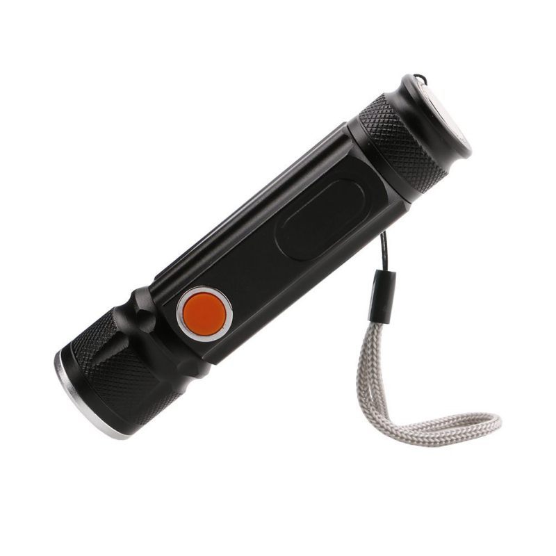 Aluminum alloy magnet USB rechargeable waterproof COB work light telescopic focusing T6 flashlight H124
