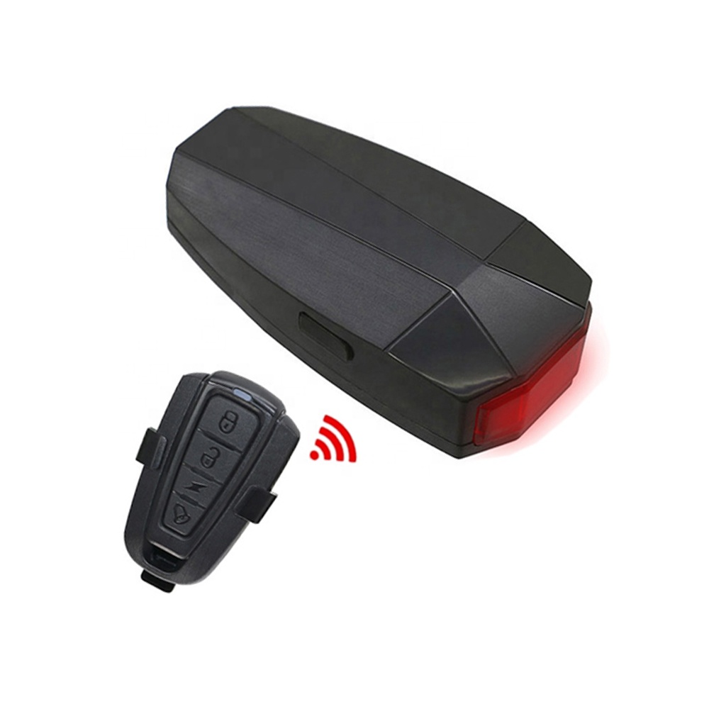 Smart Bicycle Wireless LED Rear Light Remote Control Anti-theft Alarm Lock Bell Cycling USB Charging Bike Finder Horn Siren Warn B34