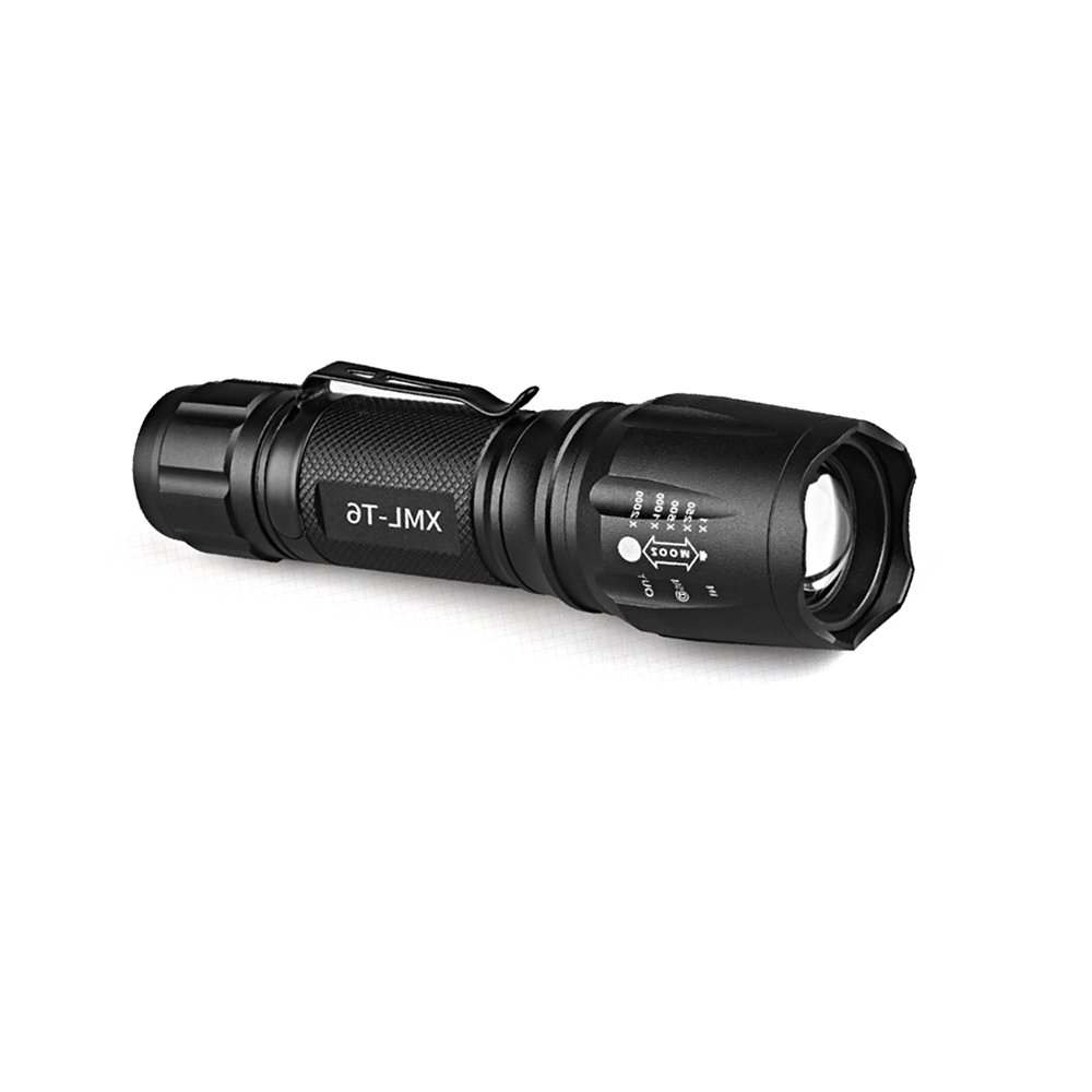 1000lm Adjustable Focus Torch Aluminium Alloy 18650 Rechargeable zaklamp Emergency Linterna 5 Modes Strong Flashlight with clip