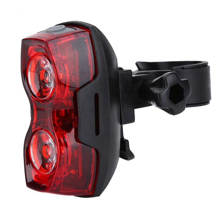 Аксесоари Задна лампа 3 режима Водоустойчив червен фенер 2 LED Задна светлина за велосипед MTB Предупреждение за безопасност при колоездене Мигаща задна светлина за велосипед B46