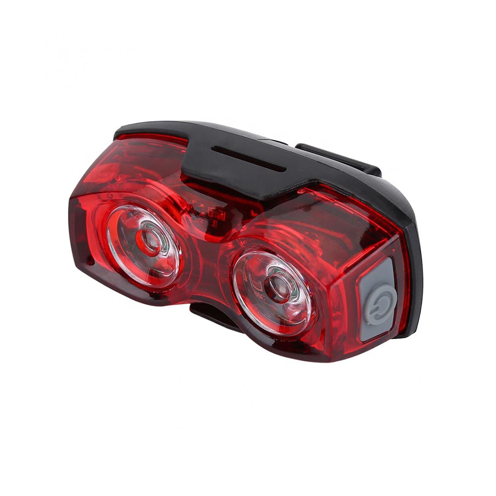Accessori Lampada posteriore 2 LED Luce posteriore di bicicletta 3 modalità Lanterna rossa impermeabile MTB Avvertimento di sicurezza per ciclismo Lampeggiante posteriore per bicicletta B46
