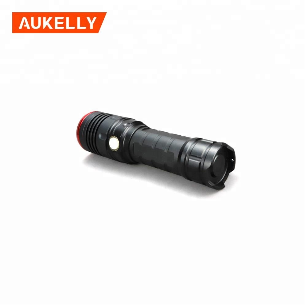 Aukelly Factory direct sell T6 focusing light rechargeable flashlight long shot tactical flashlight 10000 lumens