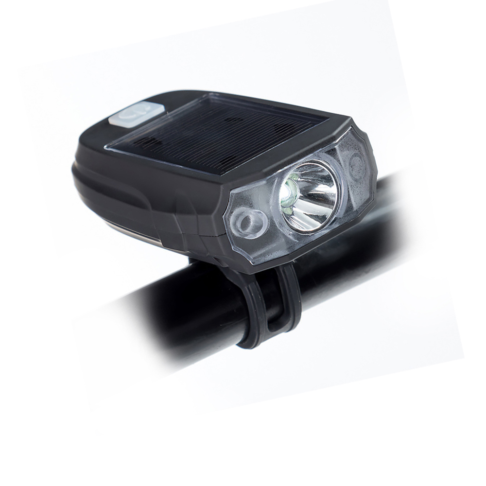 600LM LED предна светлина за велосипед Издръжлива предупредителна за безопасност водоустойчива USB акумулаторна лампа за колоездене слънчева енергия Велосипедни фарове B53