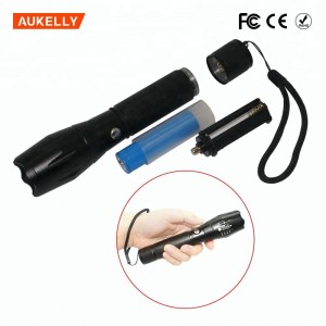 Camping High Power Zoom USB Rechargeable led tactical Flashlight Torch