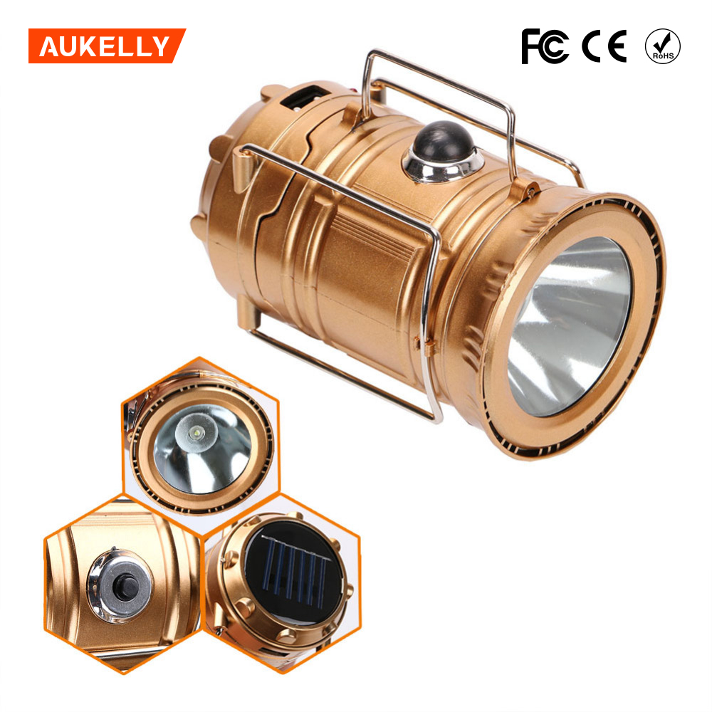 Foldable Solar 6+ 1 leds Hanging Direct Charge Camping Light Lamp/solar Home Camping lantern C2