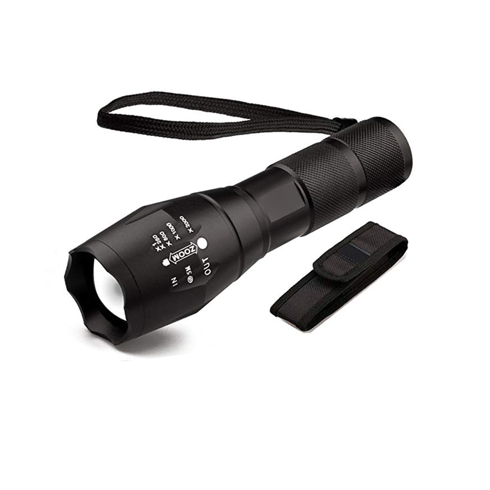 LED XML T6 Super Bright 1600 Lumens Zoomable Water Resistant Camping Rechargeable 18650 Battery Powerful Flashlights For Hunting Featured Image