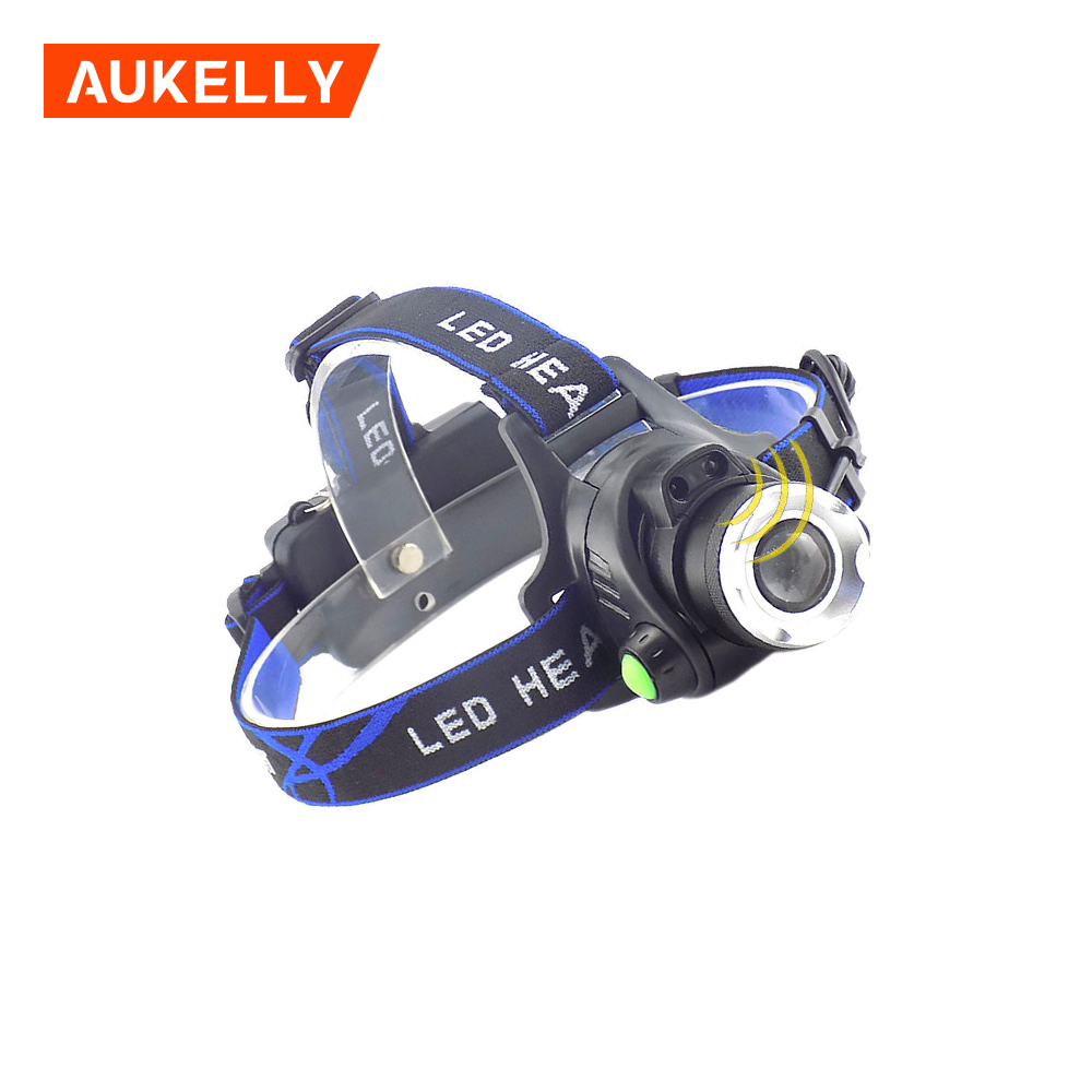 Aukelly Outdoor Vanntett Zoombar LED infrarød sensor hodelykt oppladbar sensor LED hodelykt sensor ultralys hodelykt