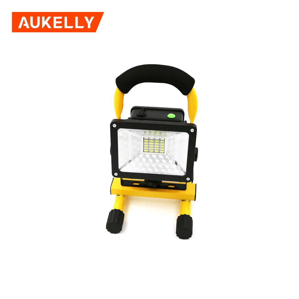 Aukelly Hot با کیفیت 30 وات قرمز آبی ساخت و ساز قابل شارژ Flood Light چراغ کار قابل حمل LED تراکتور WL12