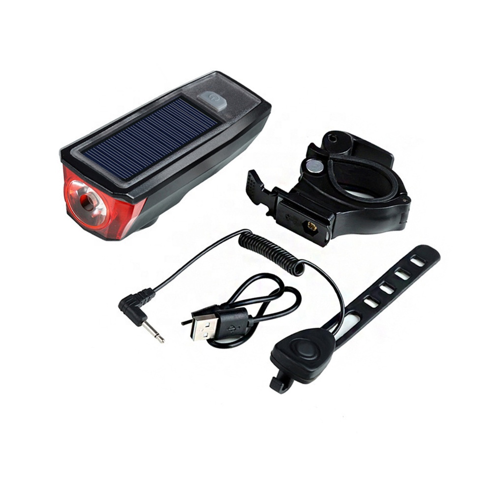 USB újratölthető Dynamo Solar Power kerékpáros lámpa fogantyú kerékpár kürt 600 lm XM-L T6 LED fényszóró vízálló kerékpár első lámpa B43