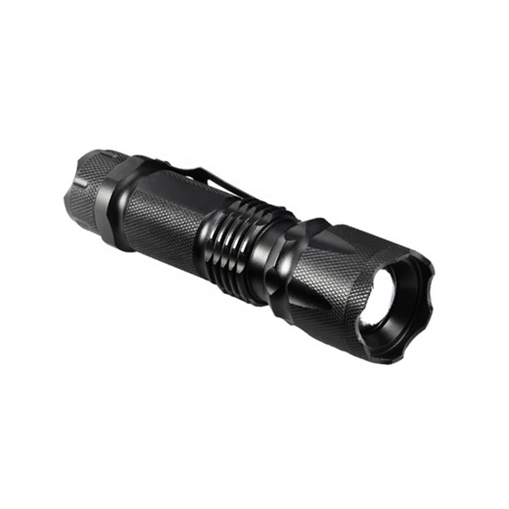 High Power USB rechargeable Porket Aluminum Alloy High Lumen 3 Mode Zoomable adjustable focus Mini Handheld Flashlight with clip