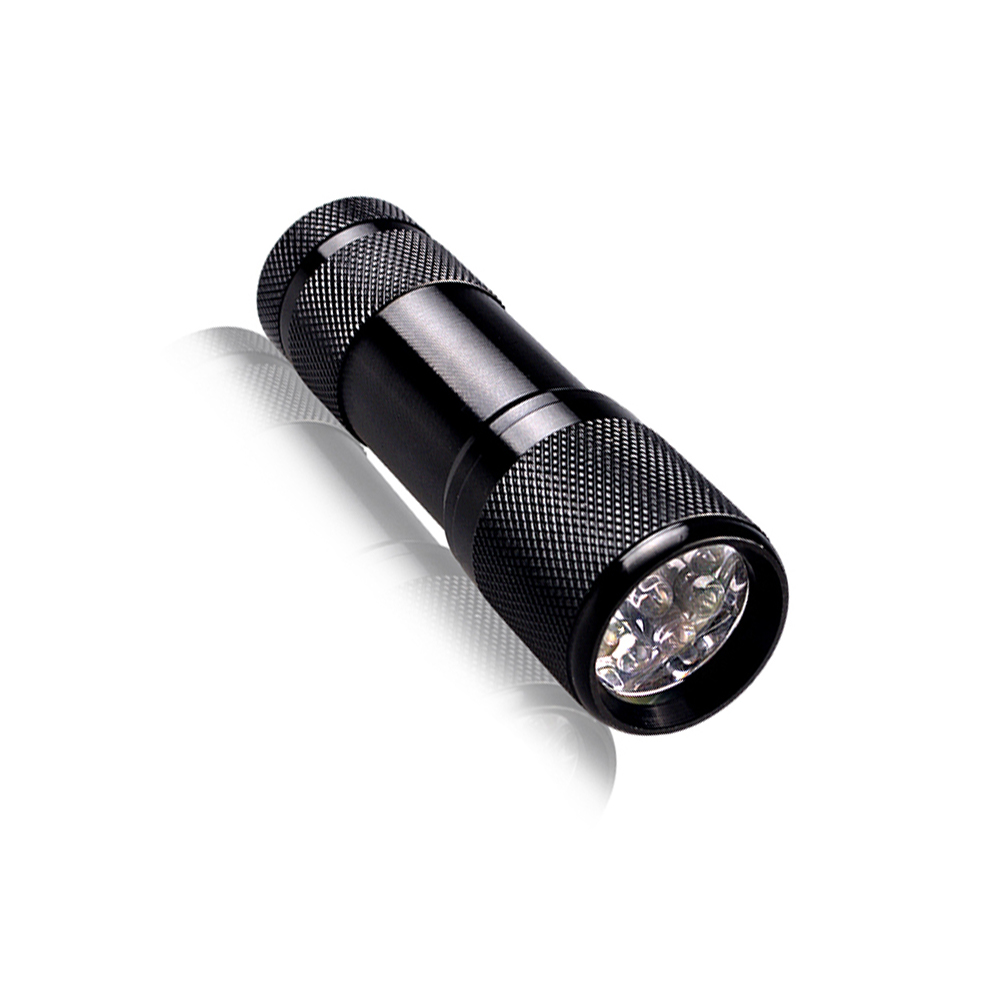 9LED Mini Pocket Ultraviolet taschenlampe Invisible Marker Detection Torch Handheld Handy Lamp 3*3A blacklight uv flashlight H68