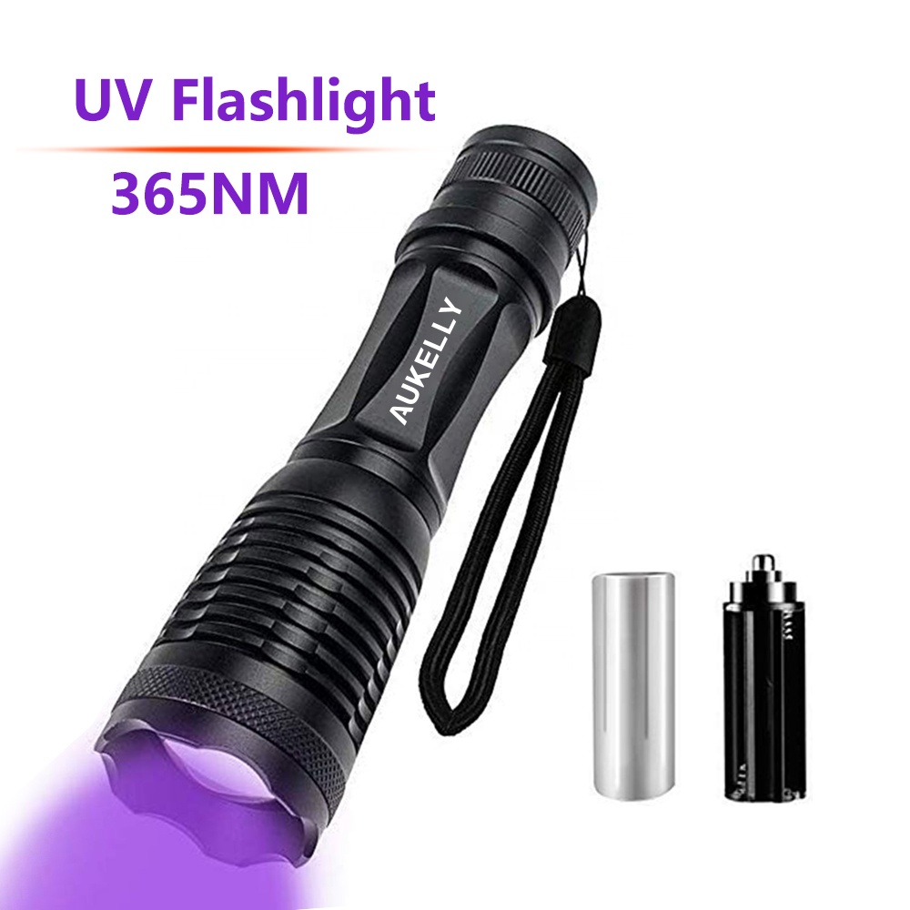 Factory Wholesale scorpion finder flashlight Aluminum 395nm Ultraviolet Black Light zaklamp led purple light uv flashlight H16-UV