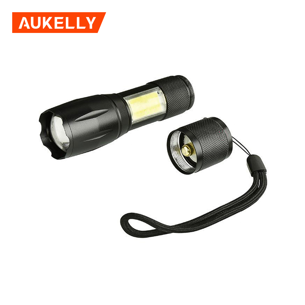 Rechargeable XM-L T6 LED Tactical Strong Light COB Working LED Flashlight With COB Side Light