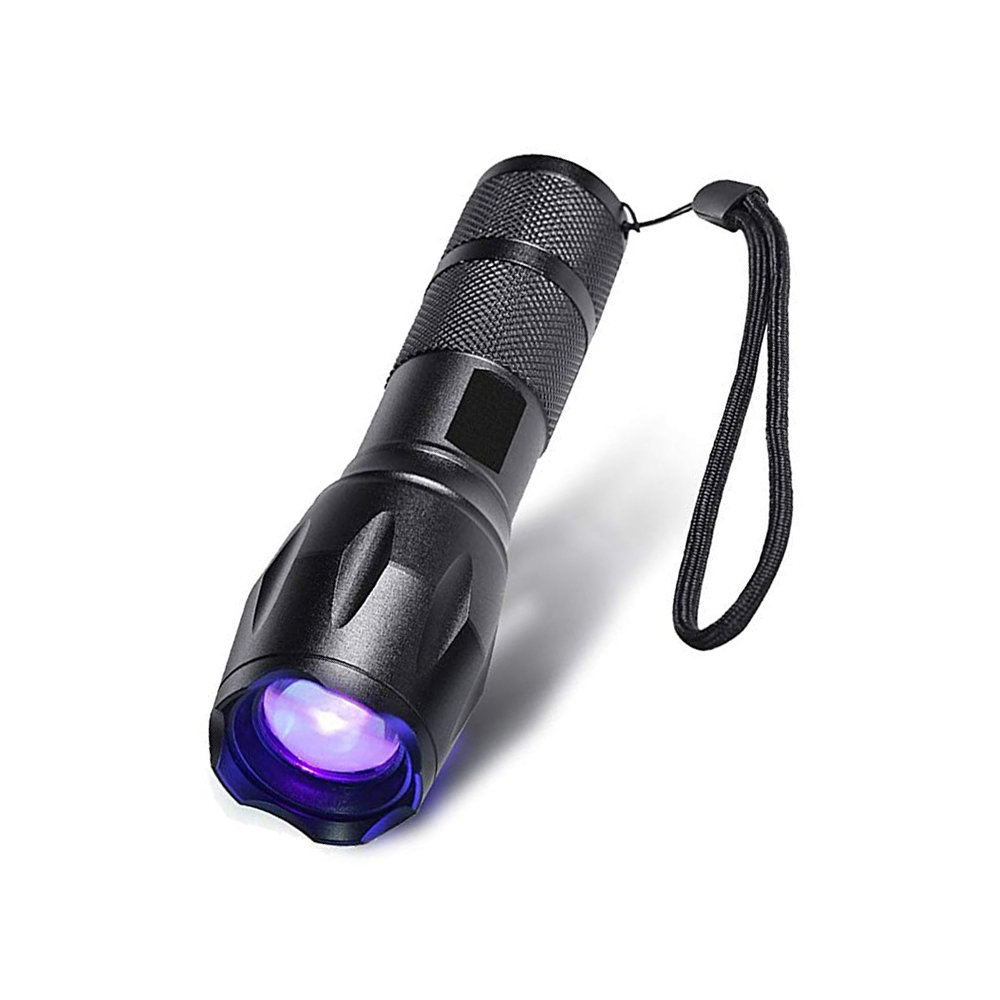 Amber detector Torch Pet Urine Detector Ultra Violet 365NM Zoomable rechargeable Handheld Portable blacklight UV flashlight H8-UV