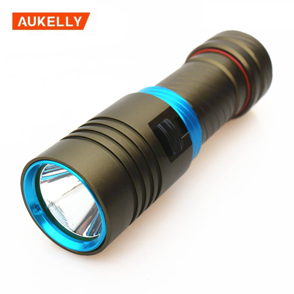 Aluminum Rechargeable Portable Rotate Tactical High Torch Powerful led Flashlight Waterproof Diving Underwater Flashlight D7