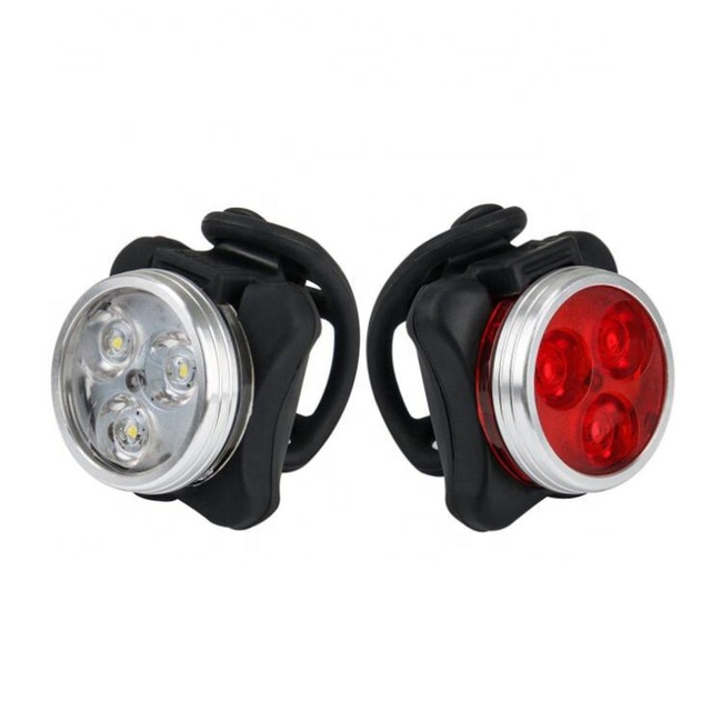 Ulkopyöräilyvalosarja USB Polkupyörän etuohjaustangon lamppu Polkupyörän takan turva takalamppujen varoituspyörän valosarjat polkupyörän usb-valo B4