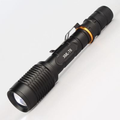 Rechargeable super bright LED Flashlights set T6 1000Lumens zoomable 18650 battery fast track flashlight torch