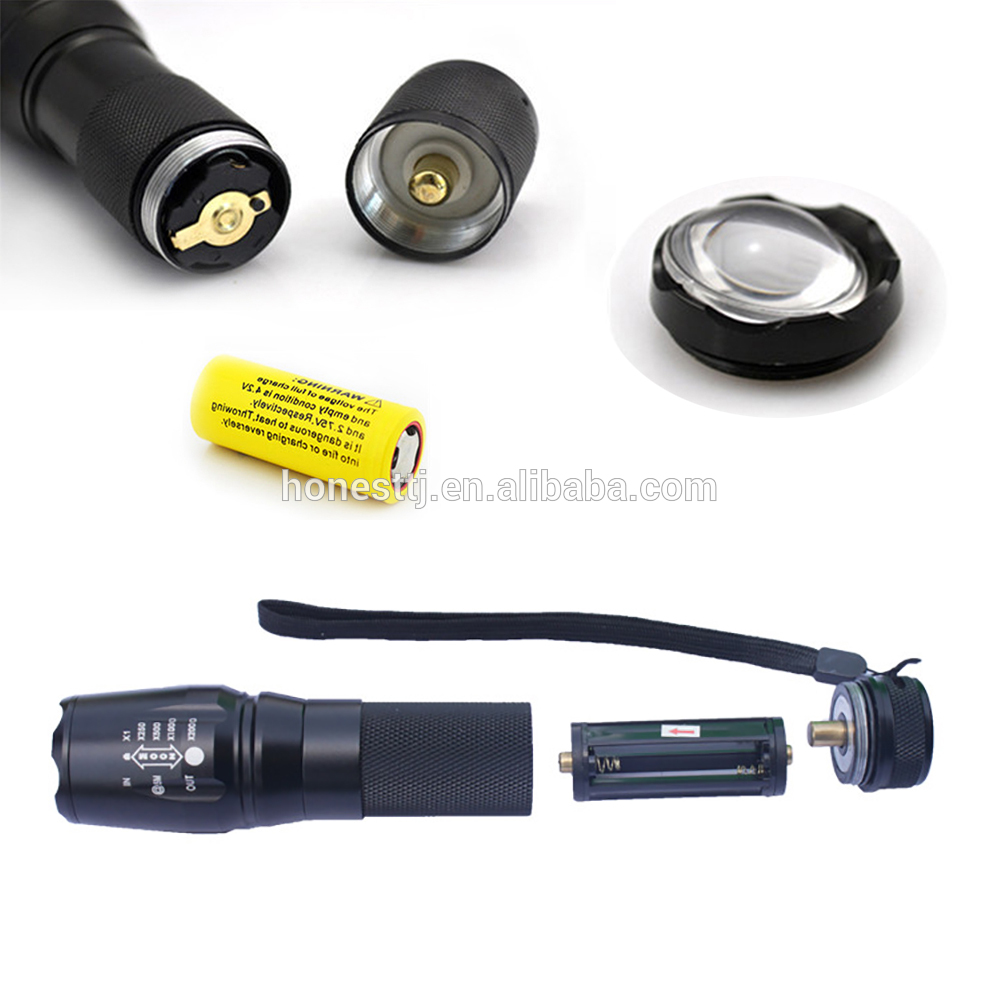 Waterproof flashlight for emergency 2000lm 5 modes high power led torch light
