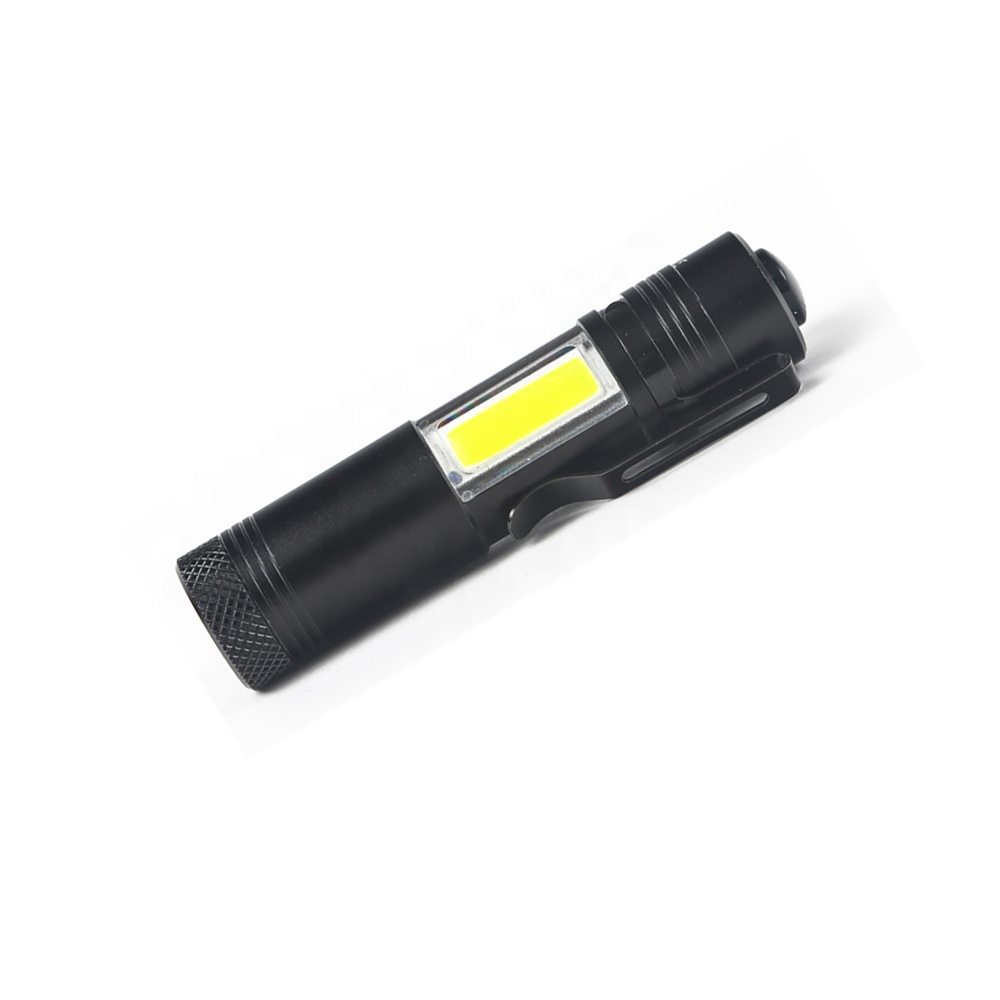 Portable Lanterna Powerful Penlight Zoomable Keychain Torch Porket Lamp 4 Mode Cob Taschenlampe 14500 Bulk Lanterna LED Work Light H34