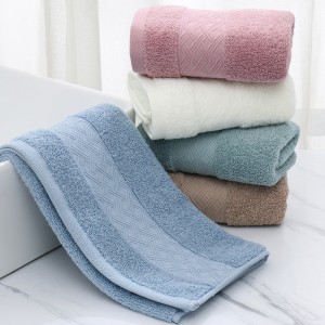 Asciugamano in puro cotone ricamato liscio e spessi asciugamano per lavare il viso CM12, morbido, assorbente e senza pelucchi.