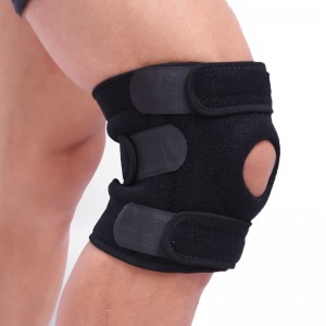 2022 New Design Adjustable Wholesale Custom Sports Compression Knee Support Pads Knee Brace KP-06