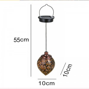 Vintage Industrial Style Wrought Iron Wire Lantern Lights Outdoor Solar LED Garden Decoration Lights