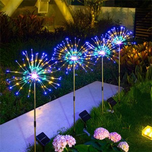 Waterproof LED Fireworks String Light Outdoor Solar Fairy lights Christmas Decorative Lighting